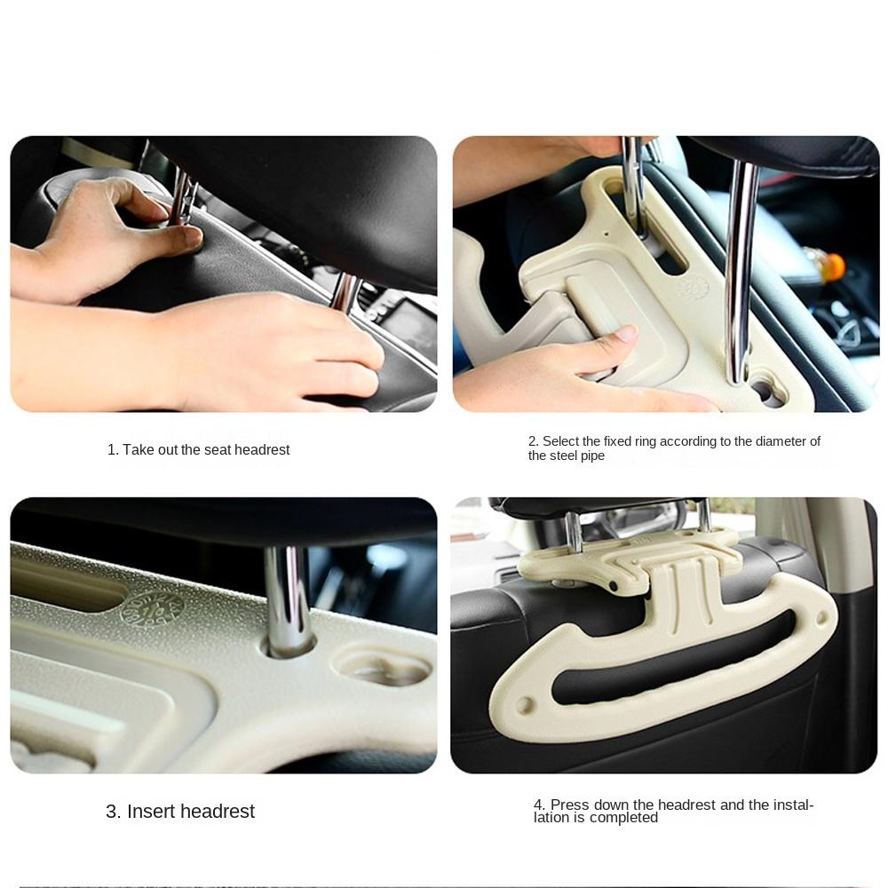 Car Seat Back Clothes Rack Hanger Practical Multi-function Coat Hanger and Safety Handle