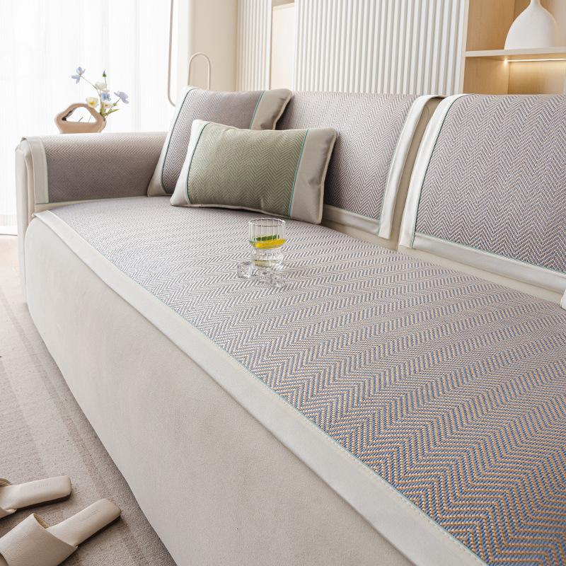 Rattan Mat Sofa Cushion Summer Mat Cool Cushion Seat Cushion Non-Slip Summer New Sofa Cover Cloth Towel