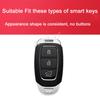 Abs Carbon Fiber Car Smart Key Cover Case Keychain For Hyundai Elantra I30 Venue Palisade Accent Santa Fe Veloster Kona