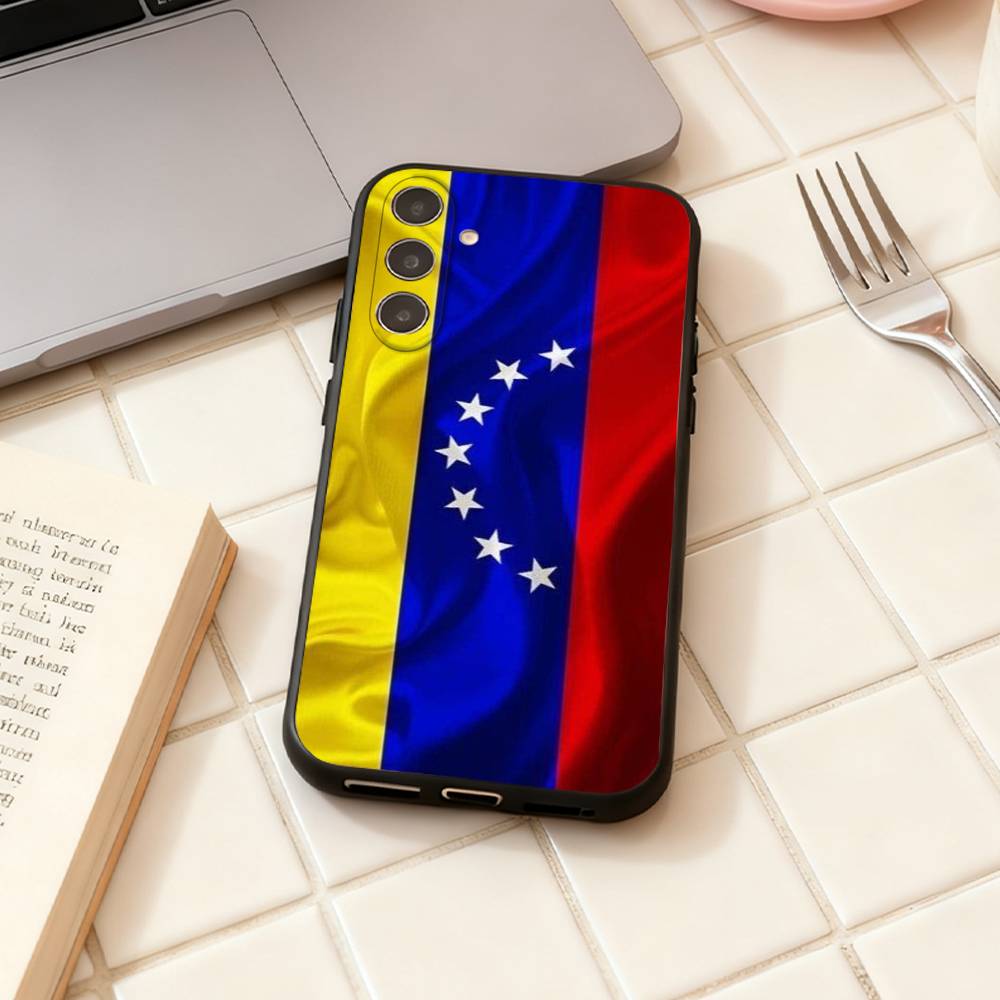 Venezuela Flag phone Case For Samsung Galaxy A73,A72,A71,A70,A53,A52,A51,Others Soft Black Shell