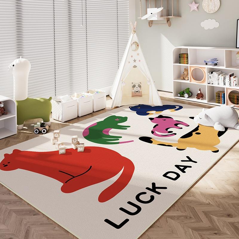  Cute Abstract Animal Carpet Living Room Sofa Bedroom Bedside Entrance Door Floor Mat Non-slip Home Decor Color Child Rug