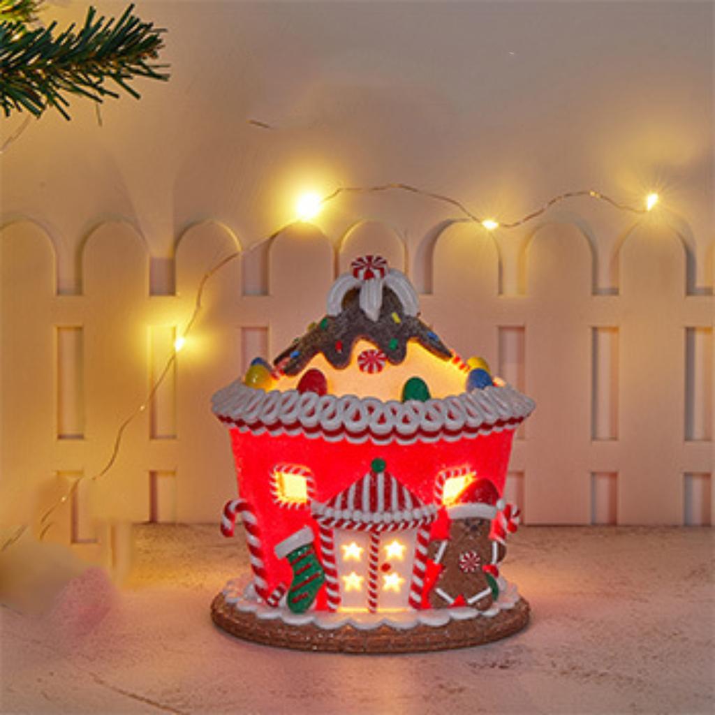 Christmas Decorations: Home Luminous Soft ClayCastle House, BreadClay, Christmas Shopping Mall Window Display Ornaments