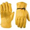 Cow Leather Work Glove Soft Cowhide Welding Security Protection Gloves Workers Mechanic Driver Hunting Driving Farm Garden Glove