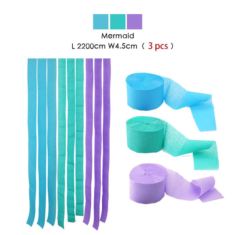Rainbow 3Pcs/Set Crepe Paper Streamers For Wedding Birthday Party Backdrop Decoration Vibrant Multi-Colored Paper Crepe Garland Ribbon Decor