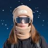 Winter Hat Scarf Suit Velvet Warm Ear Protection Cap Men Women Outdoor Cycling Coldproof Cap