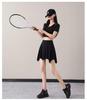 Women's Summer 2025 Quick-Dry Sportswear Set: Pleated Tennis Skort and Fitness/Yoga Outfit