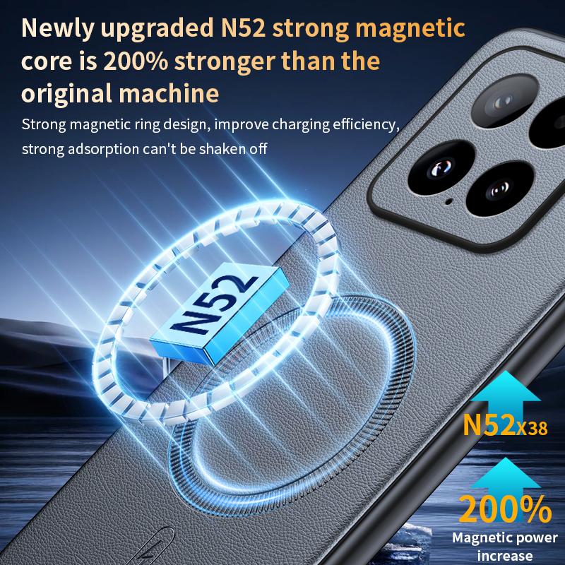 For Xiaomi 15 Case Magnetic Leather Shield Cover For Xiaomi 15 High Quality Anti-Fingerprint Non-Slip PC+TPU