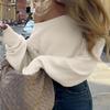 European Off-Shoulder Slimming Sweater: Sexy, Versatile, Loose-Fit Top