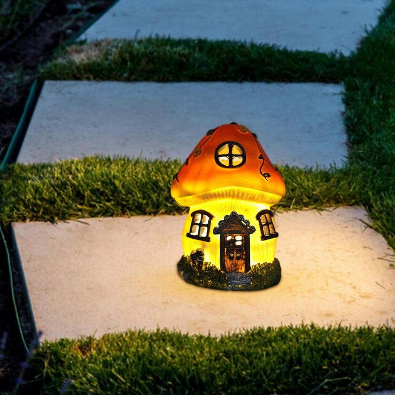 Mushroom Outdoor Lights Multifunctional Landscape Light Waterproof And Colorfast Mushroom Fairy House To Decorate Garden And