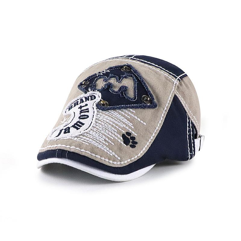 Boy Flat Ivy Caps Summer Sun Cap Girl 100% Cotton Berets Baby Gatsby Hat Kid Cabbie Cap Children Newsboy Hats 52cm head 50-54cm серый