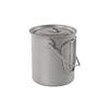 750/900/1000/1250ml Pure Titanium Mugs With Folding Handle,Single-layer Thickened,Antibacterial,Large-capacity Travel WATER CUP