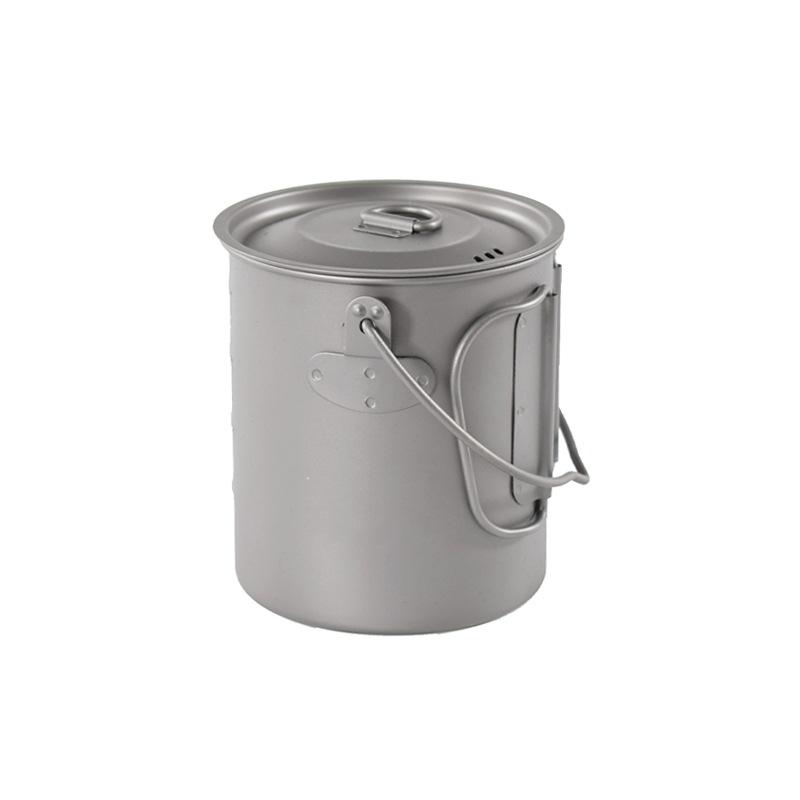 750/900/1000/1250ml Pure Titanium Mugs With Folding Handle,Single-layer Thickened,Antibacterial,Large-capacity Travel WATER CUP