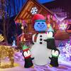 Christmas Inflatable Snowman Blow Up Outdoor Garden LED Snowman Santa Claus Christmas Doll Decoration Ornament 1.4/1.5M/2.4M