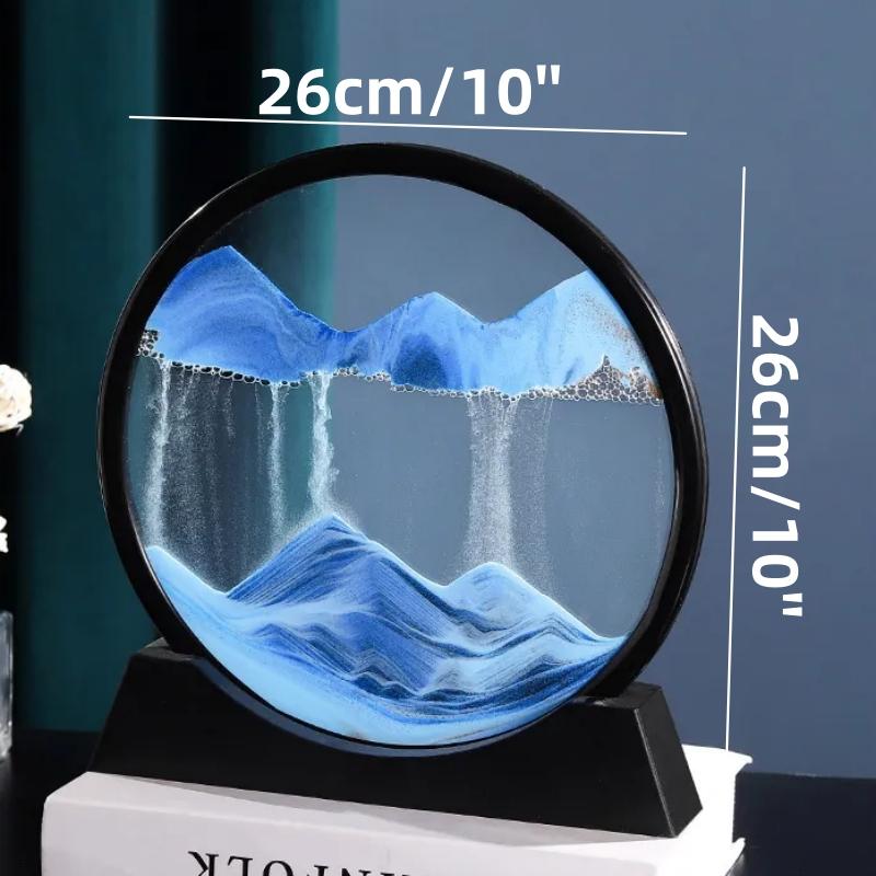 12 Zoll 3D fließende Sandmalerei Kunst Sanduhr Mountain View Sport Display Mobile Sand Tabelle Büro Wohnzimmer Home Dekoration