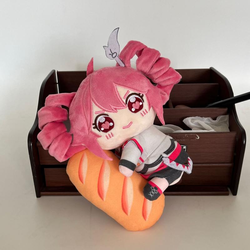 Kasane Teto Plüschpuppe, Superweicher Kurzplüsch, 20cm, Liegend/Brot-Stil, Anime-Figur, Sonderanfertigung