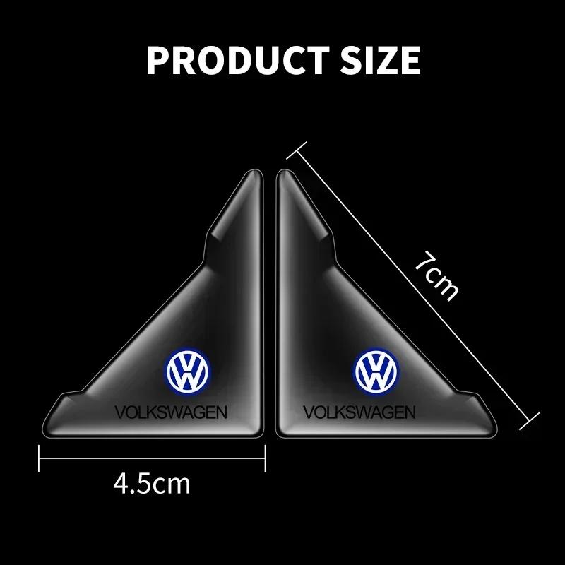 Valve Stems Caps Car Sticker For VW Volkswagen Jetta MK5 Golf 2Pcs Transparent Car Door Corner Cover Anti-Scratch Protection Sti Ry3