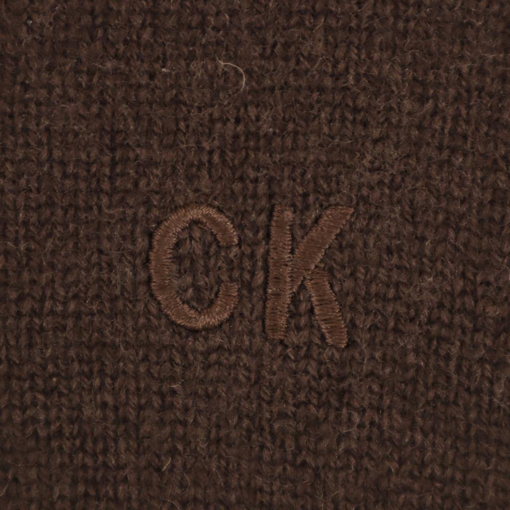 Calvin klein Long sleeve V neck sweater M Brown knit Women Used