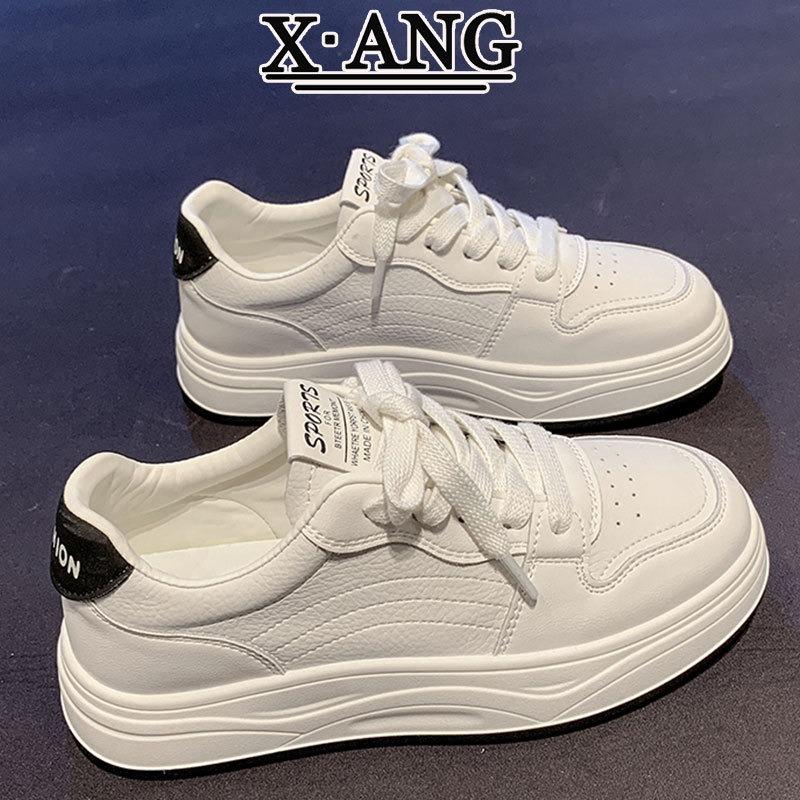 First layer cowhide little white shoes children soft sole light women's shoes autumn new thick baseplate shoes casual sports shoes