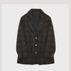New Autumn/Winter Plaid Woolen Coat - Plus Size, Medium Length (Fat MM 21607)