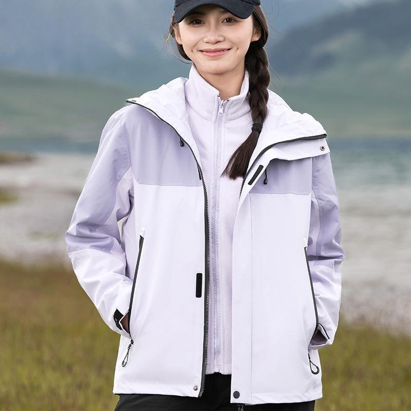 New Three-in-one Jacket with Detachable Fleece Lining, Mountaineering Jacket, Three-proof Jacket
