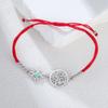 Verstellbares Tetragrammaton Pentagramm Armband für Damen Edelstahl Salomonsiegel Amulett mit Türkis Wicca Schmuck Geschenk