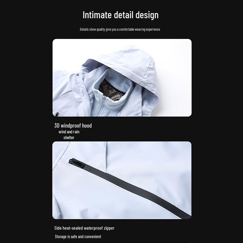 PLAYBOY Men's 3-in-1 Outdoor Windproof Waterproof Jacket