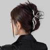 Pet Chic Ribbon Silver Metal Hair Clip