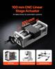 VEVOR Linear Stage Actuator, 100 mm Effective Stroke, Ball Screw CNC Linear Motion Guide Rail, Double Optical Axis, C7 High-Precision
