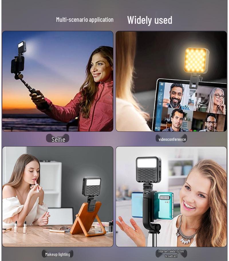 Luce di riempimento mobile 7VLOGLITE C49: Luce LED Portatile per Video e Bellezza per Telefono e Fotocamera