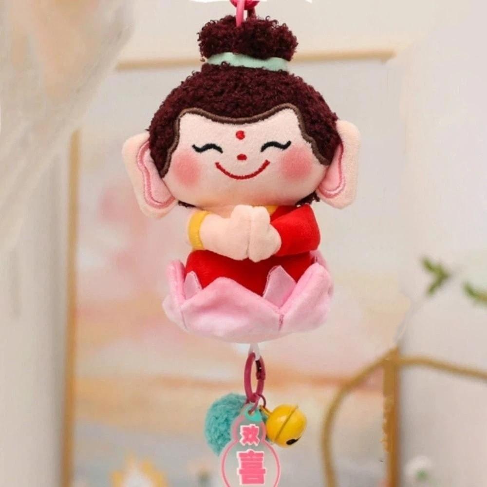 Yuchi Gong Chinese God Dolls Pendant Guanyin Plush God of Longevity Pendant  Backpack Decor