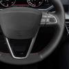 Car Steering Wheel Covers DIY Black Genuine Leather Suede For Seat Leon 5F Mk3 2013-2020 Ibiza 6J Tarraco Arona Ateca Alhambra