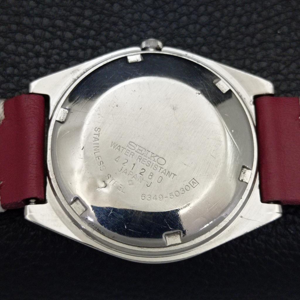 AUTOMATIC VINTAGE SEIKO 5 JAPAN 6309A MENS RED COLOR DIAL WATCH a701370-5 R206a-a701370