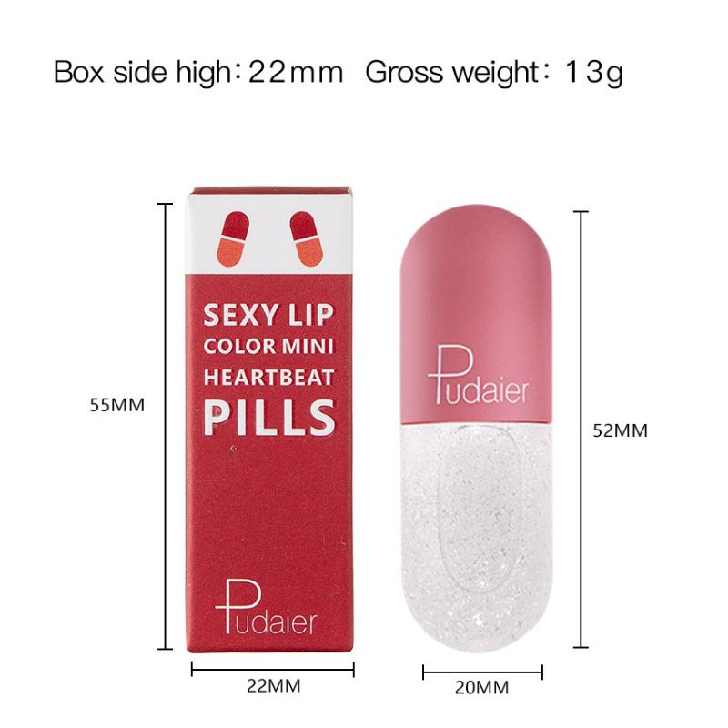 Pudaier Mini Capsule Lip Gloss Moisturizing Transparent Color Changing Lip Plumping Gloss
