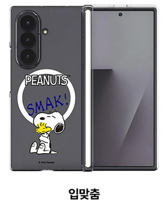 Snoopy & Charlie Cartoon Samsung Z Fold7 Clear Magnetic Phone Case