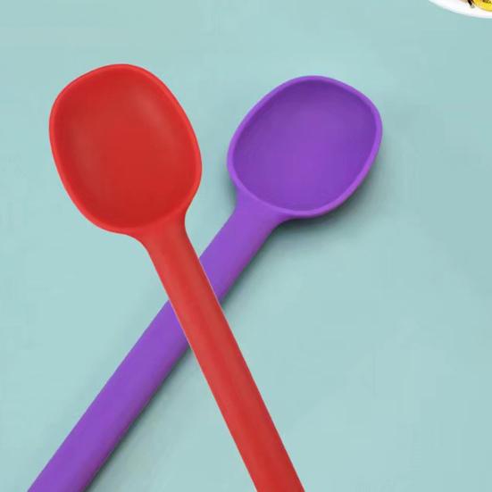 Practical Heat Resistant Universal Kitchen Spoon Silicone Cake Soup Shovel Daily Use