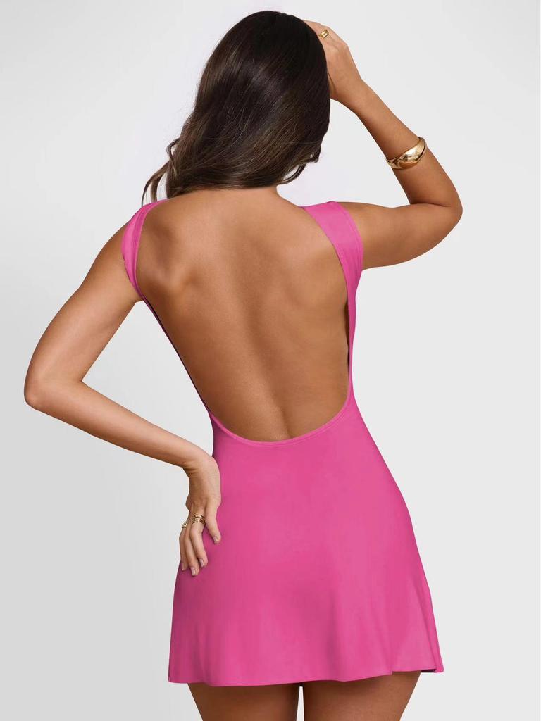 European & American Cross-border Backless Bodycon Dress