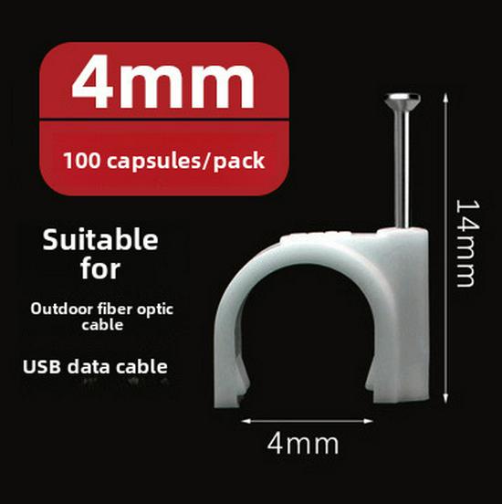 Clous en acier, fils et serre-câbles (4-50mm) - Pinces carrées et rondes en plastique/nylon