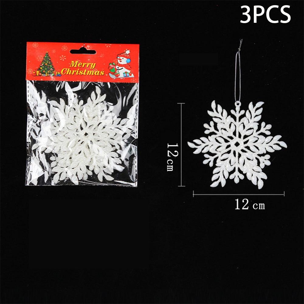 Acrylic 3D Snowflake Decoration Ice White Snowflake Tree Decoration  Christmas Tree