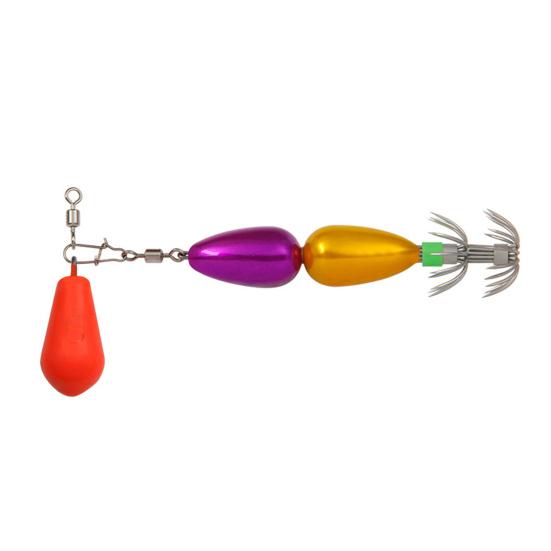 9CM/27G Squid Jig Hook with Colorful Beads Swivel Double-layer Umbrella Hook Cuttlefish Sleeve