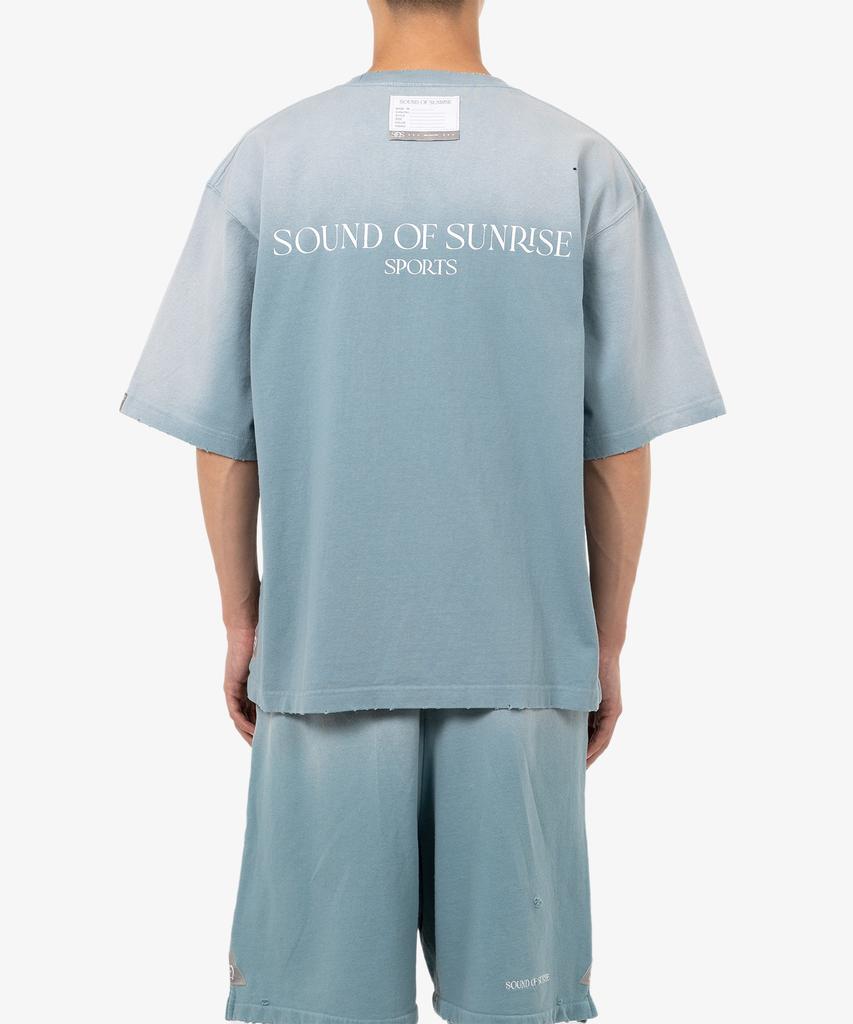 Saundeuobeuseonlaijeu Sun Faded Like T-Shirt Light Blue