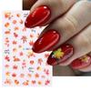 Elegant Ginkgo and Maple Leaf Nail Art Stickers 6 Sheets Easy Apply Nail Decals Women's Nail Decoration for Autumn Nail