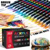 120/288/366 Colors Acrylic Paint Soft Brush Markers Set, Paint Pens Paint Markers, Acrylic Paint Pens for Wood, Stone, Canvas