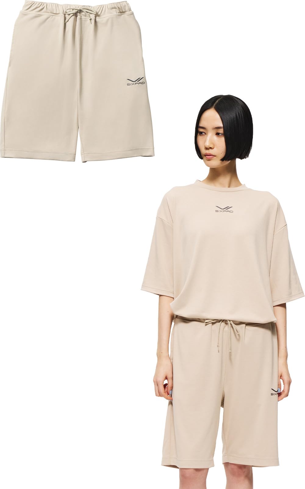 

Official Store Exclusive Sixpad Recovery Wear Sleep Short [SIXPAD] (Pants, JP, Alphabet, LL, (бежевый))