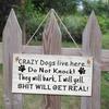 Dog Sign English Letter Printed Anti-deform Wood Wooden Hanging Plaques Sign for Garden
