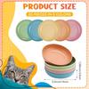20 Pcs Shallow Cat Bowl Set 5.5 Inch Plastic Cat Food Plates for Wet Food Short Legged Kittens
