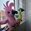 Happy Yappers Jouet Perroquet Peluche Interactif Animal de Compagnie Américain Oiseau Compagnon Jeu Son