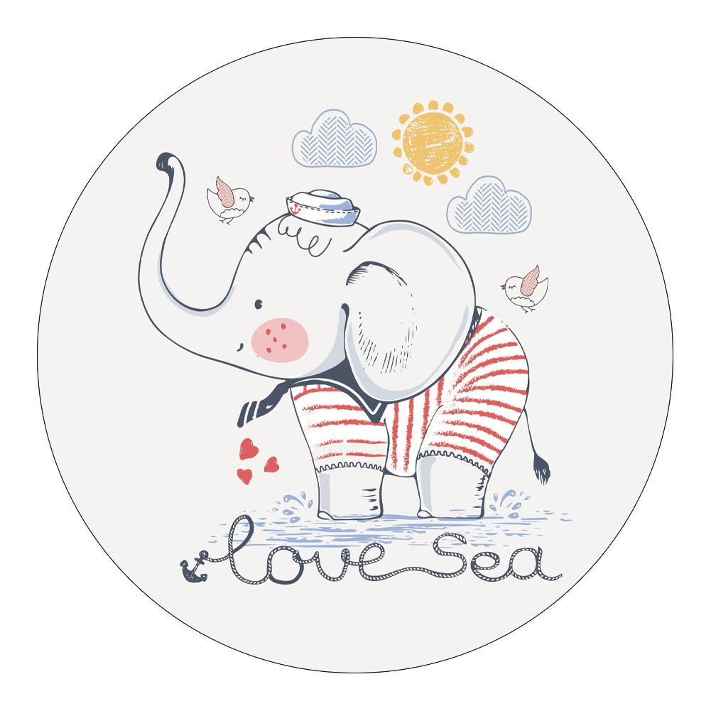 

Anti-Slip Kids Rug Baby Play Mat Train Animal Pattern Cozy Round 60cm