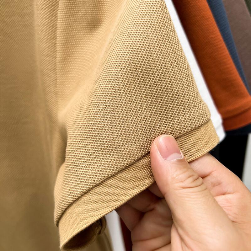 Men's 100% Cotton Polo Shirt -2026 Summer Fashion Casual Short Sleeve, Breathable Lapel Tee,10 Colors, Ideal for Golf and Sports