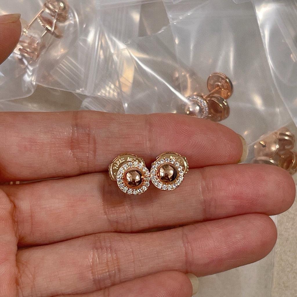 vacuum plated platinum inlaid with sparkling diamonds earring hot selling, highest version on the market  Non-allergic