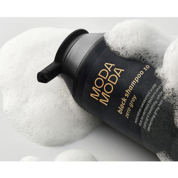 MODAMODA Zero Gray Black Shampoo 10 300g Gray Hair Cover & Nourishing Color Shampoo